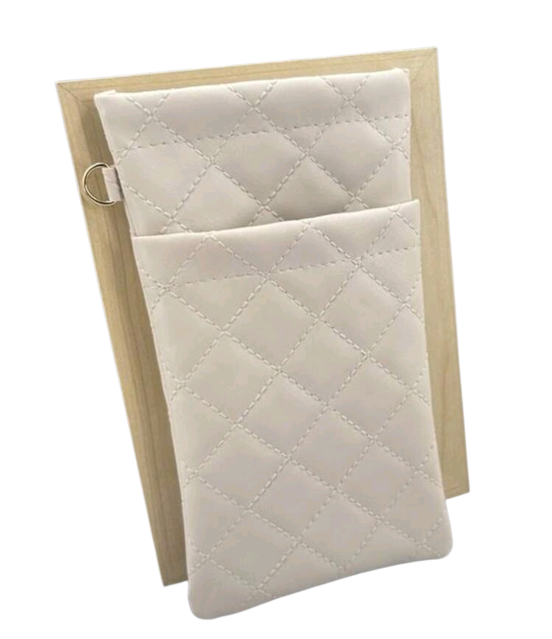 Portaocchiali e Custodia per occhiali con tasca e anello gancio dorato