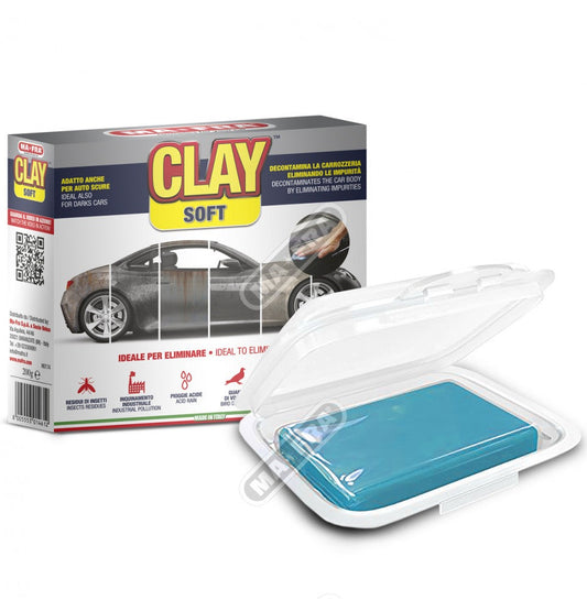 H0174 CLAY E' SPUGNA DI MATERIALE PARTICOLARE PER LA PULIZIA DI CARROZZERIA AUTO SCURE 200GR. MAFRA