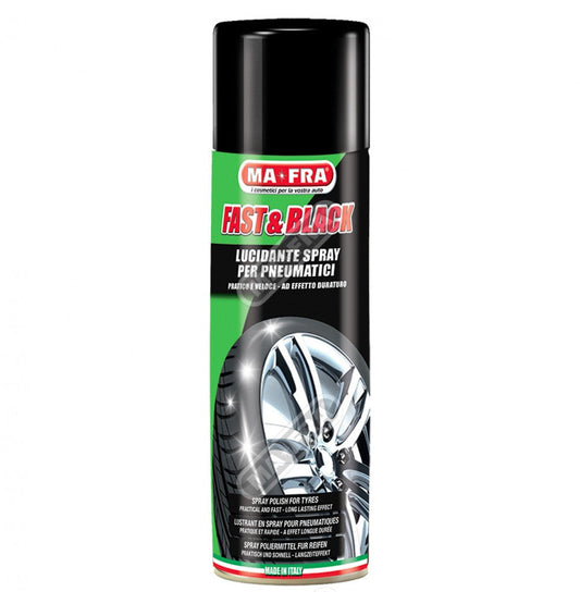 H0283 KIT 3 PEZZI  LUCIDA E RAVVIVA IL COLORE DI GOMME E PNEUMATICI PRESERVA LA GOMMA DA UV E SCREPOLATURE ANCHE PER TAPPETINI 500ML. MAFRA